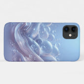 Dreamy Fluid Waves and Floating Bubbles Aesthetic  Case-Mate iPhoneケース (裏面(横))