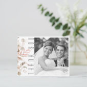 Dreamy Folids 結婚's Thank You赤面ピンクID817 案内ポストカード (スタンド正面)