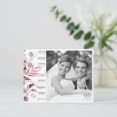 Dreamy Folids 結婚's Thank You Burgundy ID817 案内ポストカード (スタンド正面)