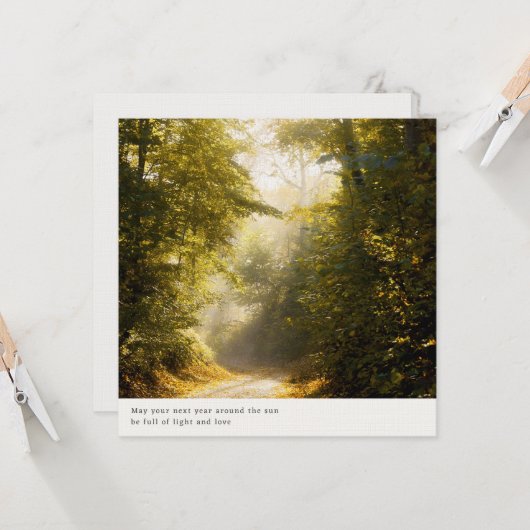 Dreamy forest nature aesthetic, greeting カード (正面/裏面インサイチュ)