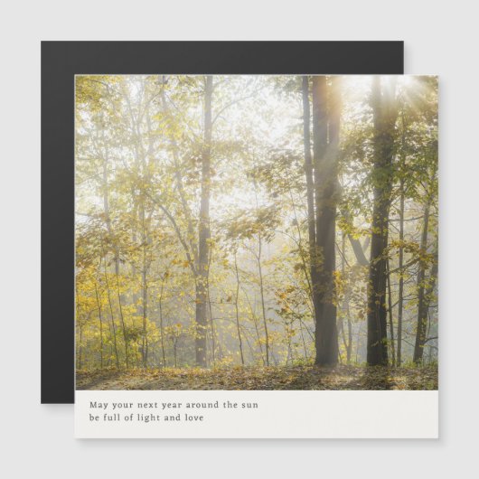 Dreamy forest nature aesthetic, magnetic card (正面/裏面)