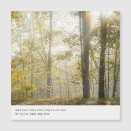 Dreamy forest nature aesthetic, magnetic card