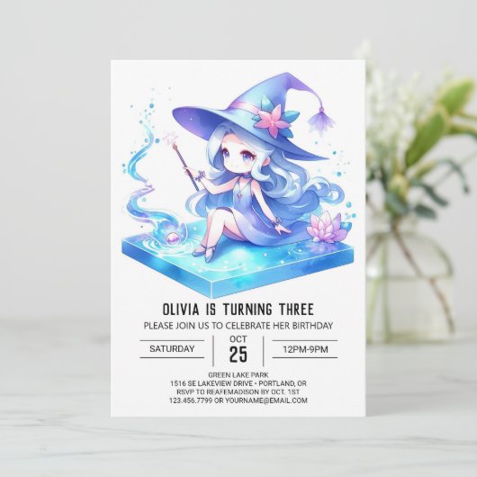 Dreamy Fun Wizard Birthday 招待状 (スタンド正面)