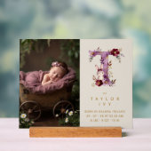 Dreamy Funny Bunny Romantic Floral T Initial アクリルサイン (ニュートラル)