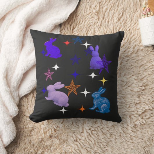 Dreamy Galaxy Bunnies クッション (ブランケット)