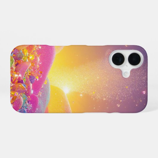 Dreamy Gemstone Glow Phone Case iPhone 16ケース (裏面横)