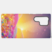 Dreamy Gemstone Glow Phone Case Samsung Galaxyケース (裏面横)