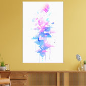 Dreamy Geometric Skyscape キャンバスプリント (インサイチュ (リビング))