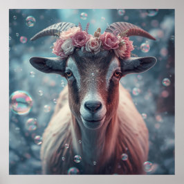Dreamy Goat Art ポスター