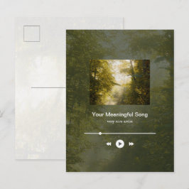 Dreamy golden park art photo Music Player ポストカード