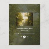 Dreamy golden park art photo Music Player ポストカード (正面)