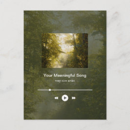 Dreamy golden park art photo Music Player ポストカード