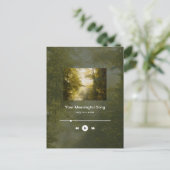 Dreamy golden park art photo Music Player ポストカード (スタンド正面)