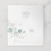 Dreamy Greeneryの結婚テーブルグリーン/ブルーID817 プレイスカード (外部開封)