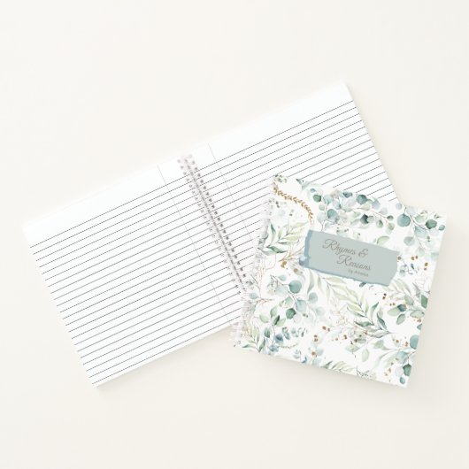 Dreamy Greenery Pattern Green/Blue ID817 ノートブック (内部)