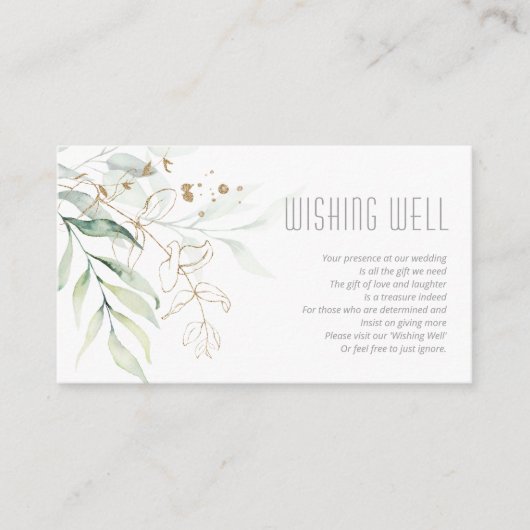Dreamy Greenery Wishing Well V2グリーン/ブルーID817 エンクロージャーカード (正面)