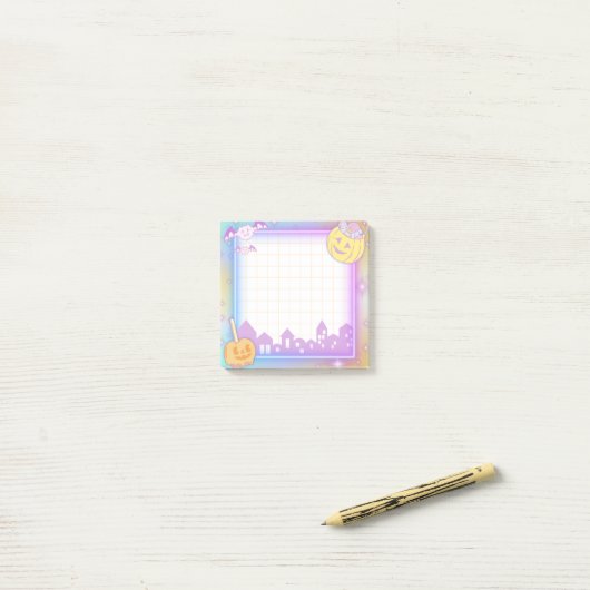 Dreamy Halloween Pumpkin ポストイット (デスク上)