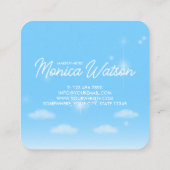 Dreamy Heart Cloud Sky スクエア名刺 (裏面)