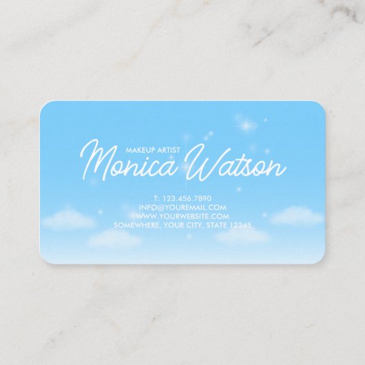 Dreamy Heart Cloud Sky 名刺 (裏面)