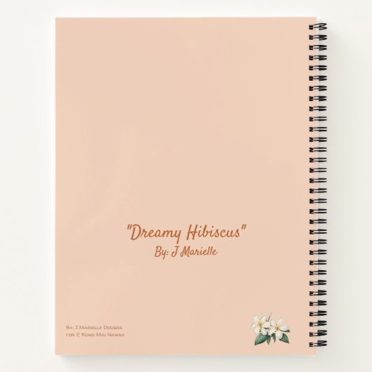 Dreamy Hibiscus Planner ノートブック (裏面)