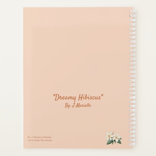 Dreamy Hibiscus Planner プランナー手帳 (裏面)