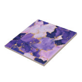 Dreamy Lavender alcohol inks and gold タイル (側面)