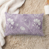 Dreamy Lavender Botanical Lumbar Pillow ランバークッション (ブランケット)