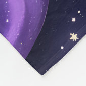 Dreamy Lavender Celestial Moon Blanket – Luxury Se フリースブランケット (角)