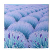 Dreamy Lavender Fields Aesthetic Purple Blue  タイル (正面)