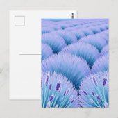 Dreamy Lavender Fields Aesthetic Purple Blue  ポストカード (正面/裏面)