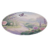 Dreamy Lavender Rose Garden Butterfly Path カッティングボード (角)