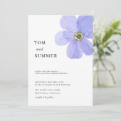 Dreamy Lilac Flowers Wedding 招待状 (スタンド正面)