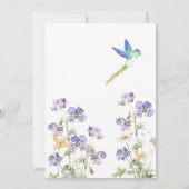 Dreamy Lilac Flowers Wedding 招待状 (裏面)