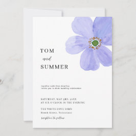 Dreamy Lilac Flowers Wedding 招待状