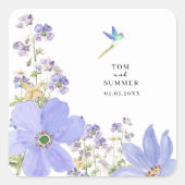 Dreamy Lilac Wedding スクエアシール (正面)