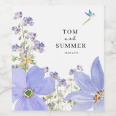 Dreamy Lilac Wedding ワインラベル (シングルラベル)