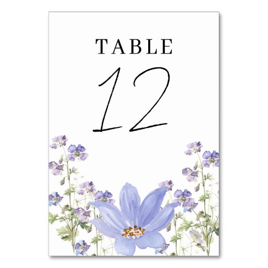 Dreamy Lilac Wedding Table Place Number テーブルナンバー (正面)