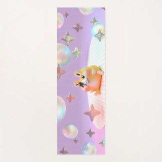 Dreamy little bear, bubbles, and stars- yoga mat ヨガマット