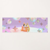 Dreamy little bear, bubbles, and stars- yoga mat ヨガマット (正面(横))