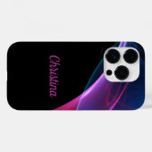 Dreamy MagentaとBlue Sweepアートワーク Case-Mate iPhoneケース (裏面 (横))