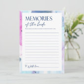 Dreamy Memories of the Bride Shower Activity Card 招待状 (スタンド正面)
