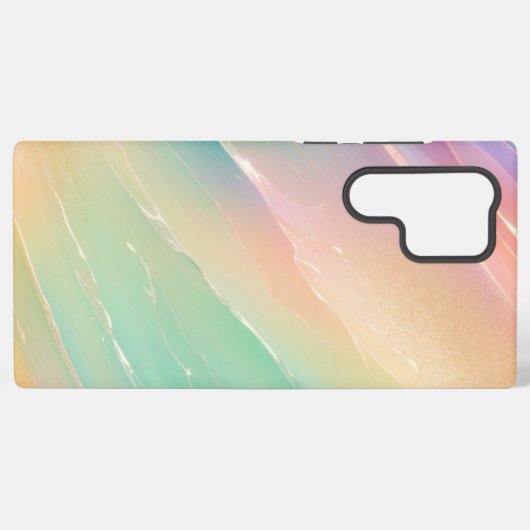 Dreamy Mermaid Shimmer Pastel Rainbow Phone Case Samsung Galaxyケース (裏面横)