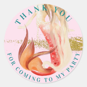 Dreamy Mermaid Thank you ラウンドシール