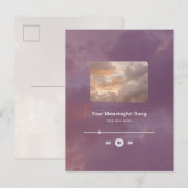Dreamy Minimalist Music Player and favorite song ポストカード (正面/裏面)