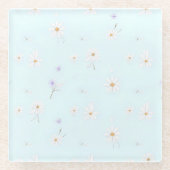 Dreamy Mint Meadow ガラスコースター (正面)