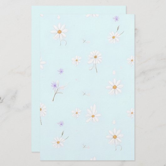 Dreamy Mint Meadow 便箋 (正面/裏面)