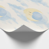 Dreamy Moon and Clouds Baby Wrapping Paper ラッピングペーパー (角)