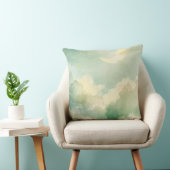 Dreamy Moon & Cloud Nursery Throw Pillow | Music クッション (椅子)
