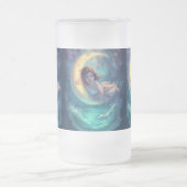 Dreamy Moon Girl Mug Design | Cute Baby Moon Art | フロストグラスビールジョッキ (中央)