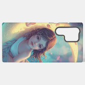 Dreamy Moon Girl Samsung Case Design | Cute Baby Samsung Galaxyケース (裏面横)